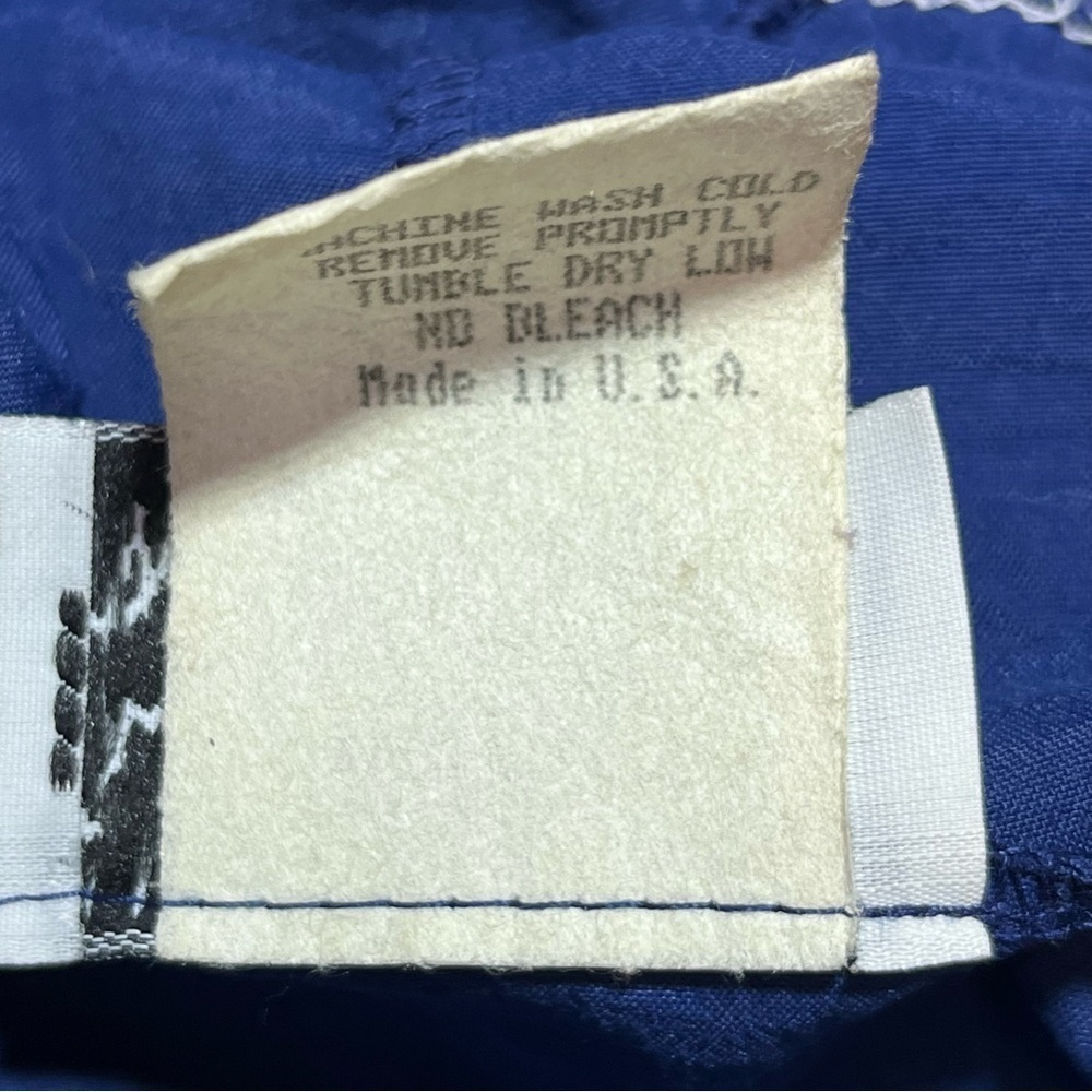 Vintage LA Movers Jacket Womens Small Blue White Striped 1/4 Zip Pullover - Picture 6 of 13